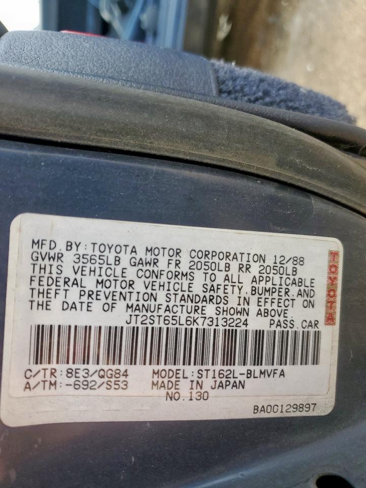 1989 Toyota Celica Gt-S VIN: JT2ST65L6K7313224 Lot: 81237785