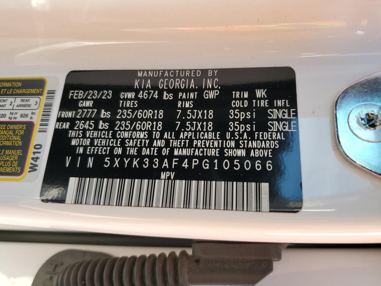 2023 Kia Sportage Ex VIN: 5XYK33AF4PG105066 Lot: 80964125