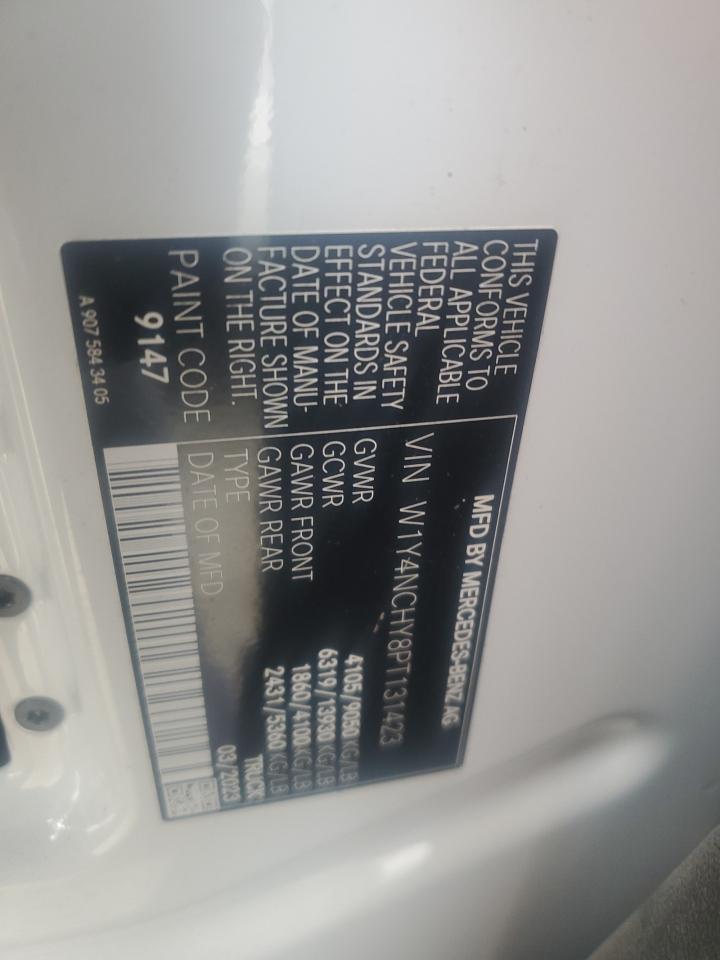2023 Mercedes-Benz Sprinter 2500 VIN: W1Y4NCHY8PT131423 Lot: 84734775