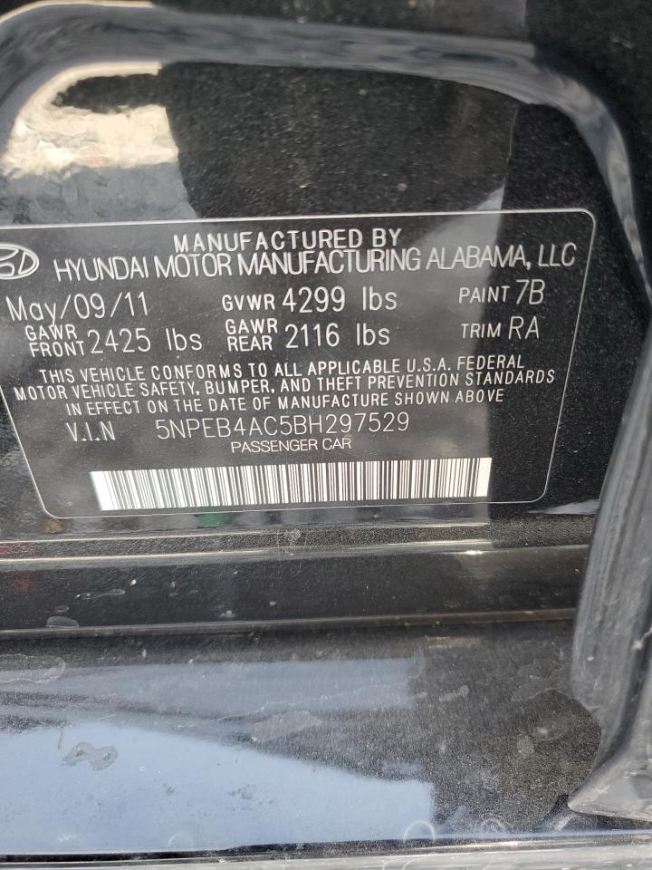 2011 Hyundai Sonata Gls VIN: 5NPEB4AC5BH297529 Lot: 81254455