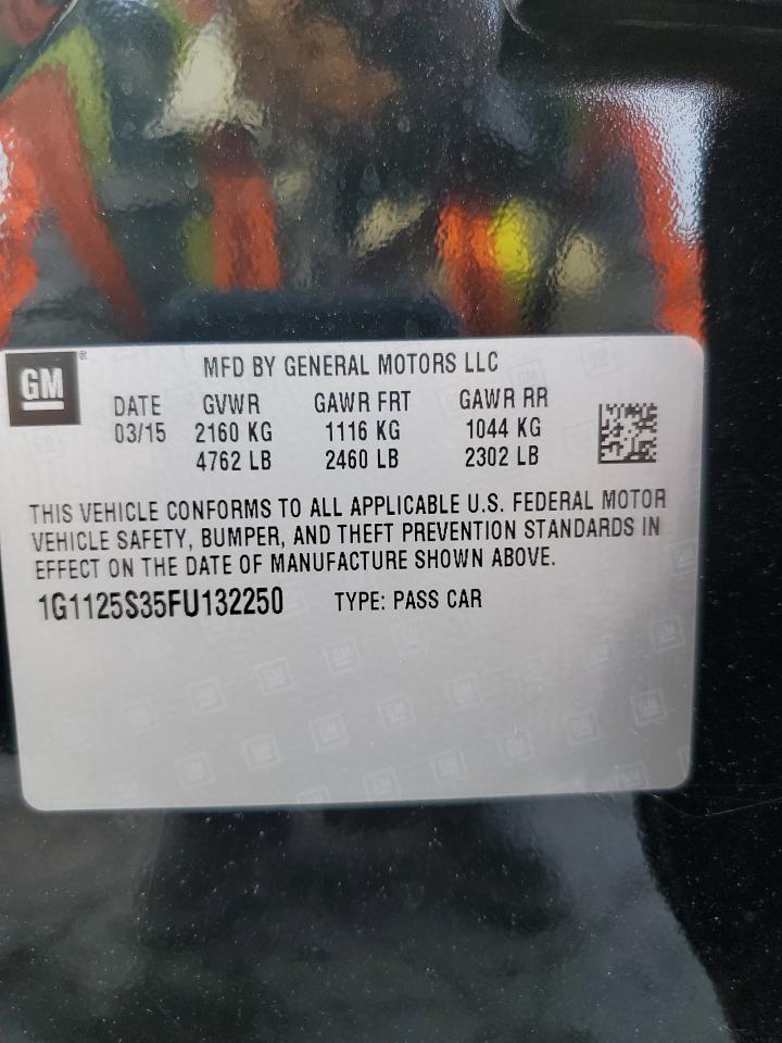 2015 Chevrolet Impala Lt VIN: 1G1125S35FU132250 Lot: 81380295