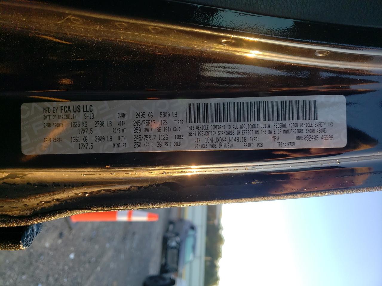 2020 Jeep Wrangler Unlimited Sport VIN: 1C4HJXDN4LW148118 Lot: 71780725