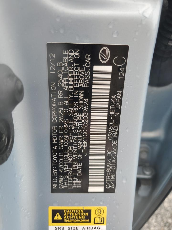 2013 Lexus Es 350 VIN: JTHBK1GG5D2039624 Lot: 71442595