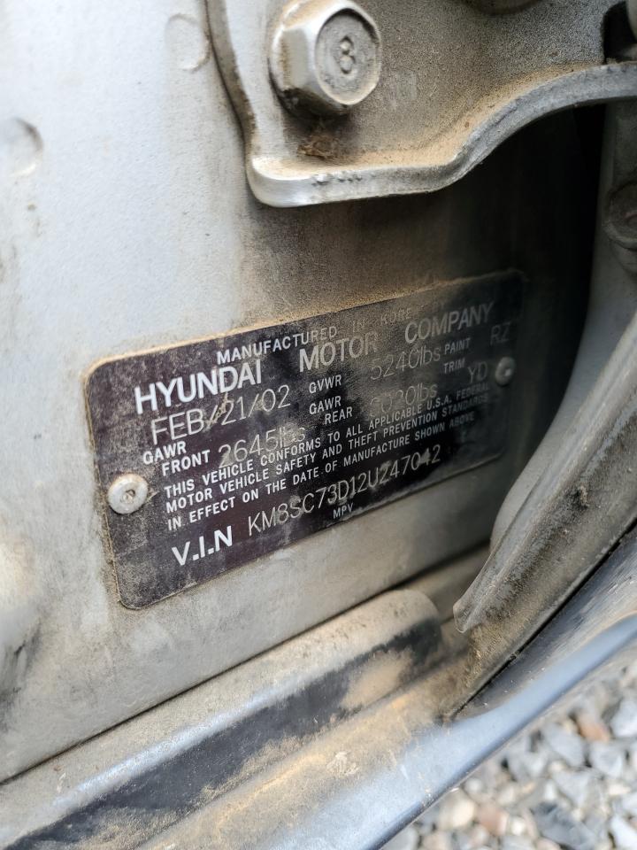 2002 Hyundai Santa Fe Gls VIN: KM8SC73D12U247042 Lot: 80391225