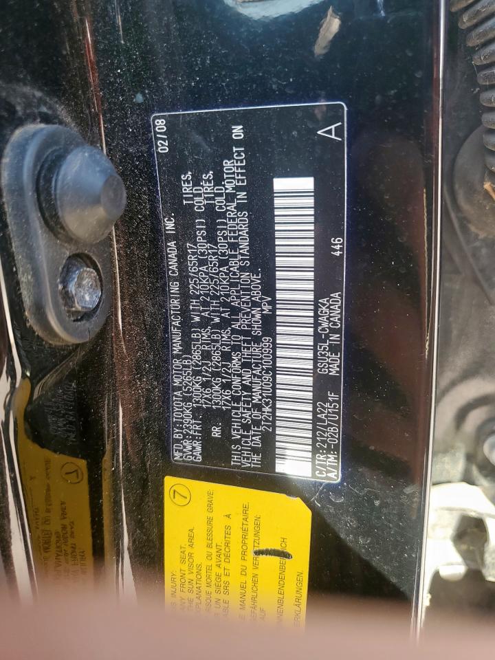 2009 Lexus Rx 350 VIN: 2T2HK31U09C100999 Lot: 84217195