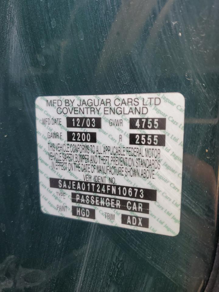 2004 Jaguar S-Type VIN: SAJEA01T24FN10673 Lot: 71228095