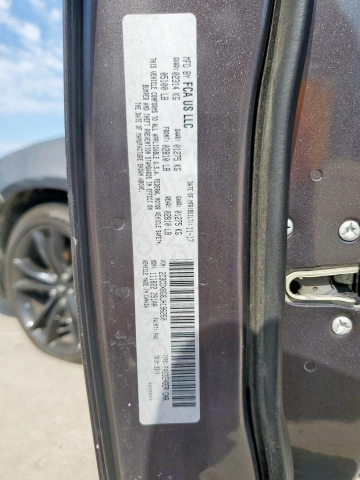 2018 Dodge Charger Sxt VIN: 2C3CDXBG8JH196260 Lot: 84073515