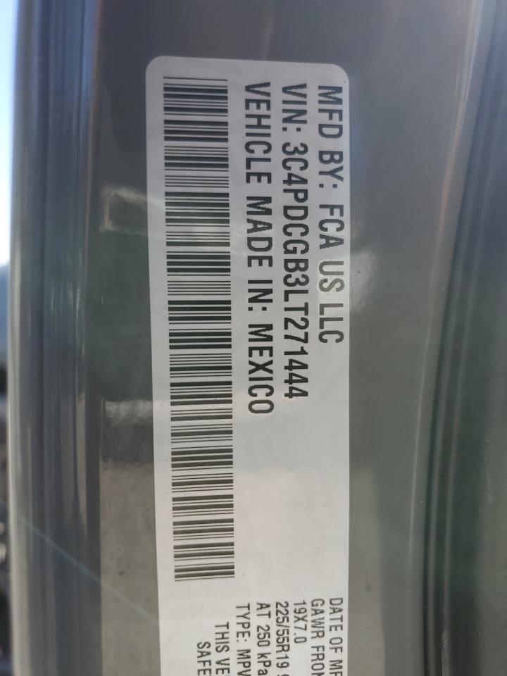 2020 Dodge Journey Crossroad VIN: 3C4PDCGB3LT271444 Lot: 71647575