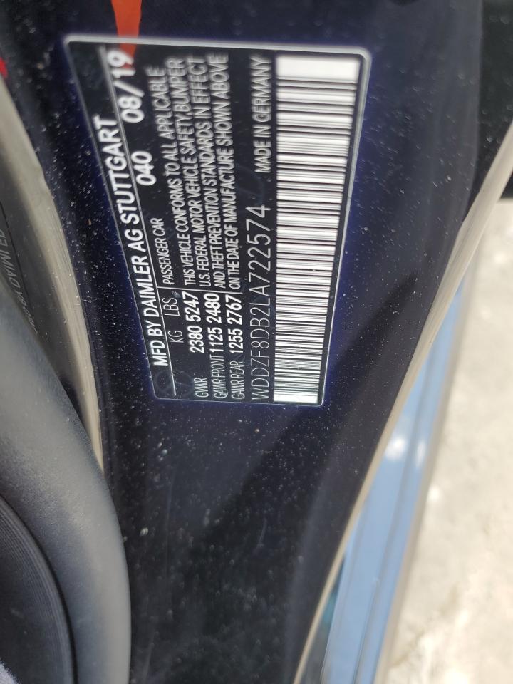 2020 Mercedes-Benz E 350 VIN: WDDZF8DB2LA722574 Lot: 81197635