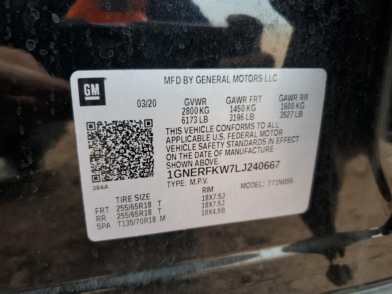 2020 Chevrolet Traverse Ls VIN: 1GNERFKW7LJ240667 Lot: 81157685