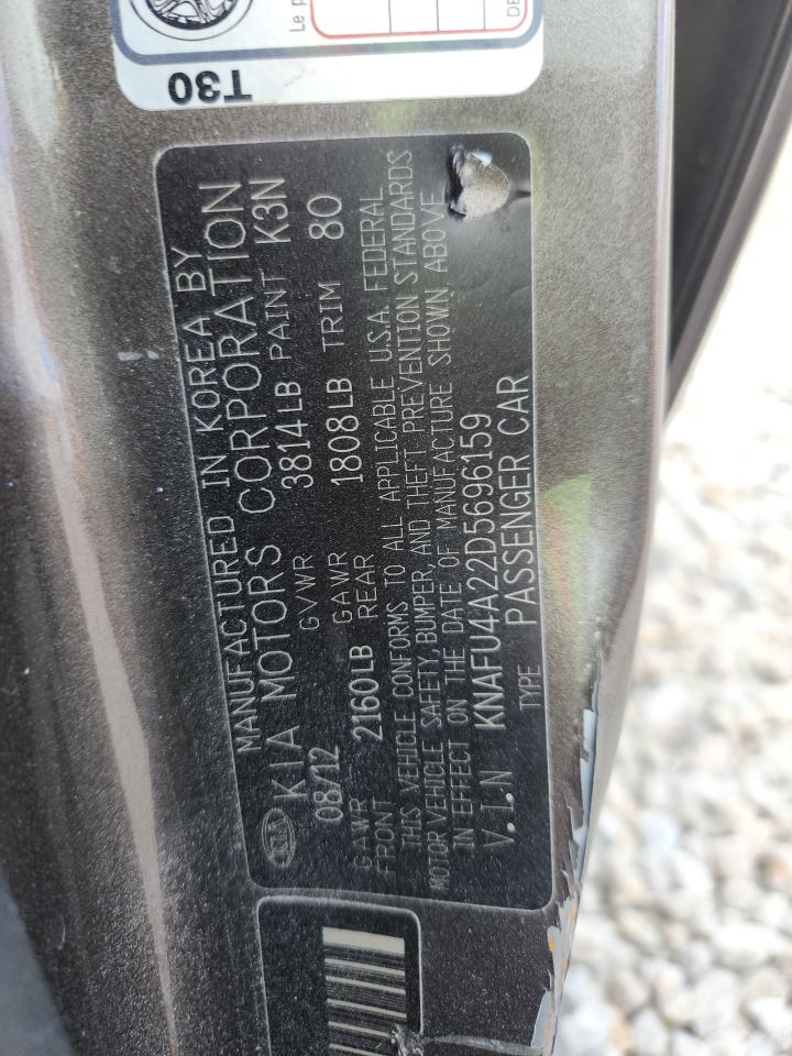 2013 Kia Forte Ex VIN: KNAFU4A22D5696159 Lot: 84554955