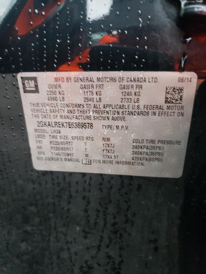 2014 GMC Terrain Sle VIN: 2GKALREK7E6369578 Lot: 71527945