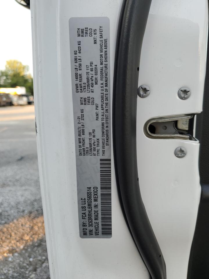 2021 Ram 3500 Big Horn VIN: 3C63RRHL6MG565514 Lot: 80358455