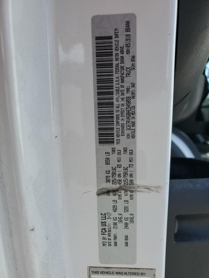 2017 Ram Promaster 1500 1500 Standard VIN: 3C6TRVAG8HE545059 Lot: 90236665