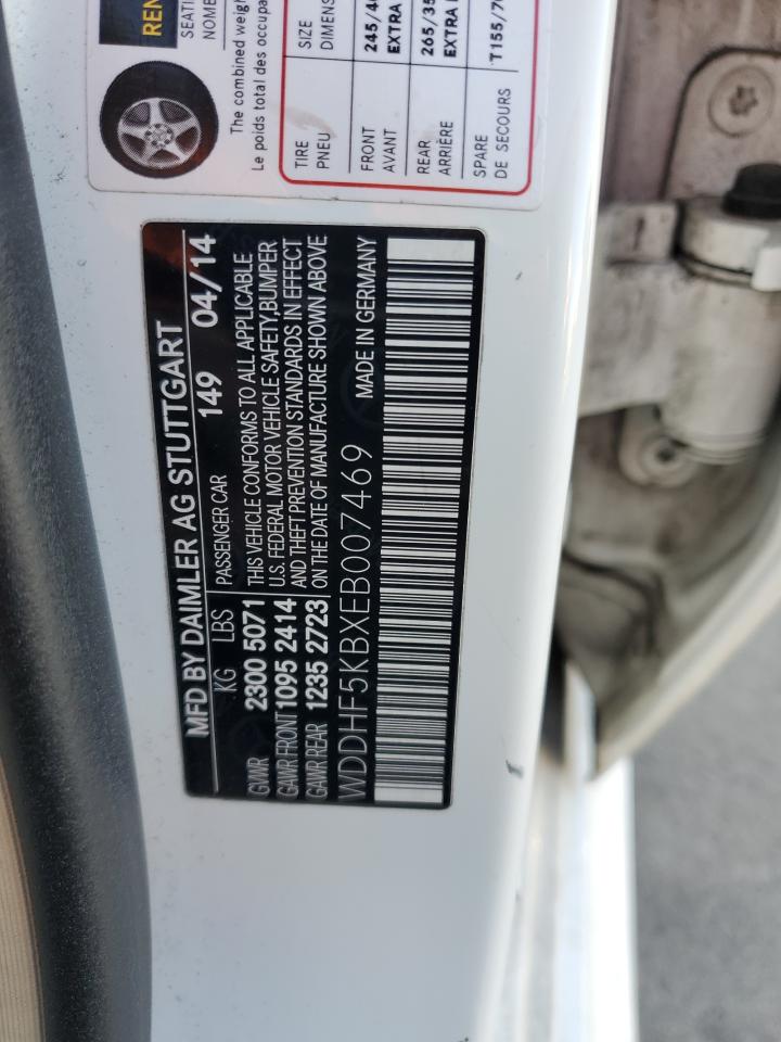 2014 Mercedes-Benz E 350 VIN: WDDHF5KBXEB007469 Lot: 80568975