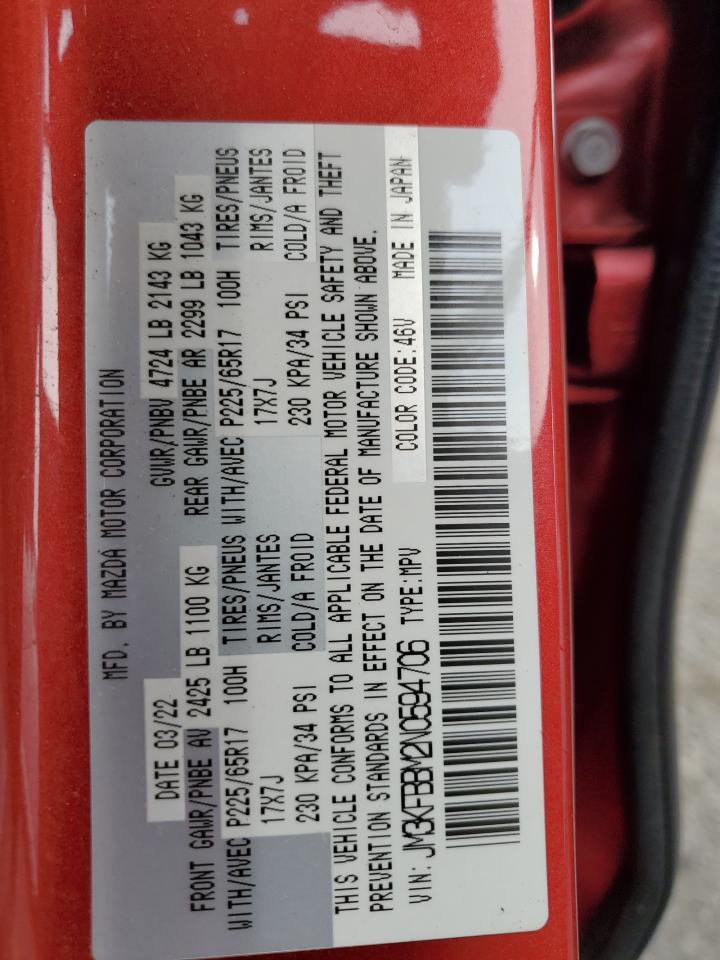 2022 Mazda Cx-5 Select VIN: JM3KFBBM2N0594706 Lot: 84612525
