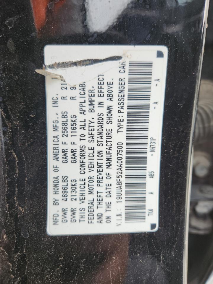 2010 Acura Tl VIN: 19UUA8F52AA007500 Lot: 81338745