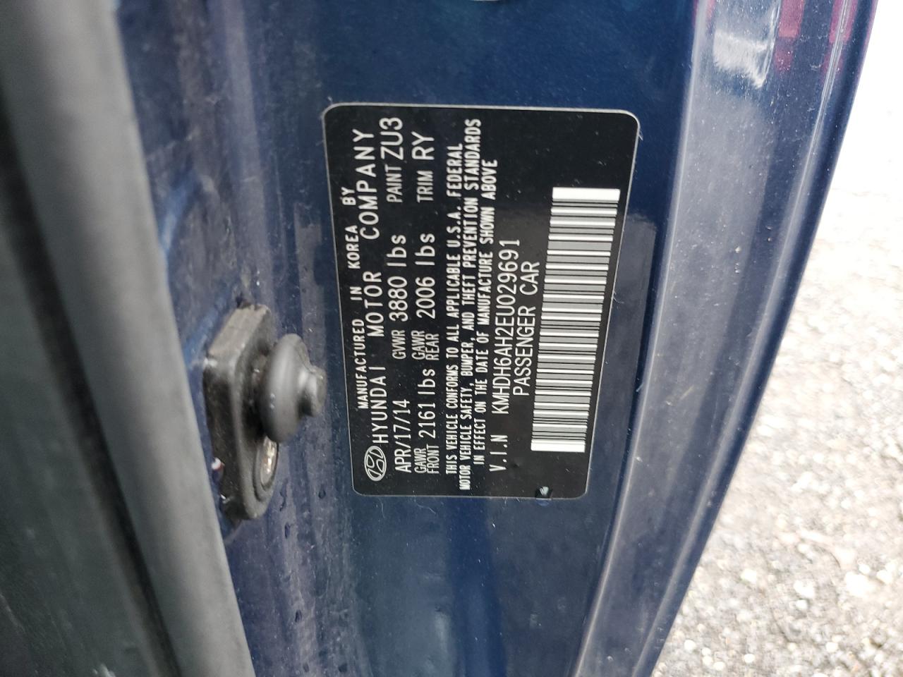 2014 Hyundai Elantra Coupe Gs VIN: KMHDH6AH2EU029691 Lot: 80759145