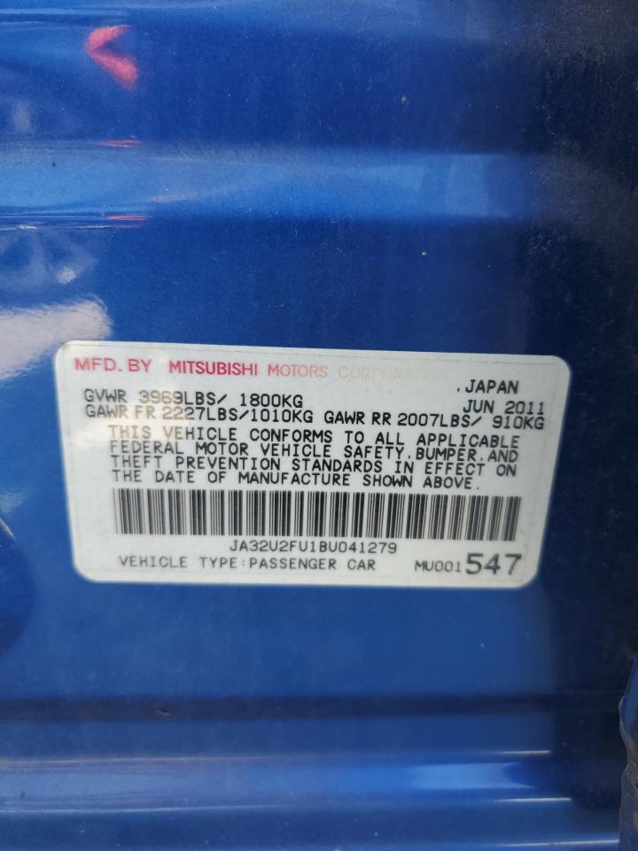 2011 Mitsubishi Lancer Es/Es Sport VIN: JA32U2FU1BU041279 Lot: 80517415