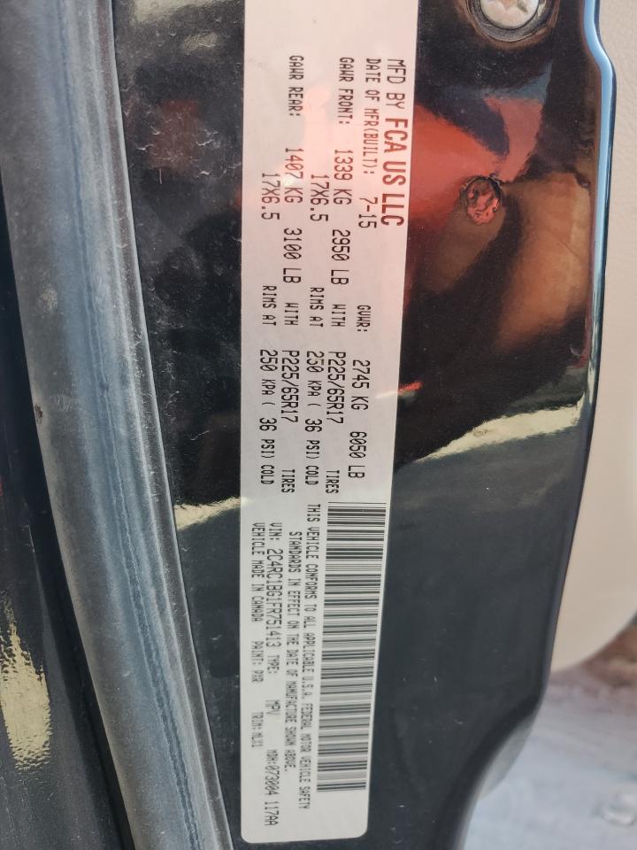 2015 Chrysler Town & Country Touring VIN: 2C4RC1BG1FR751413 Lot: 81474225