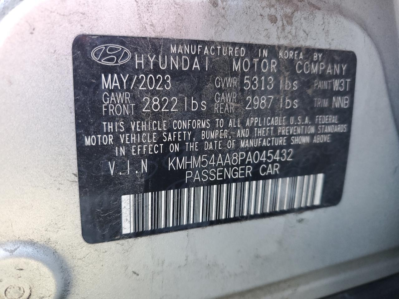 2023 Hyundai Ioniq 6 Limited VIN: KMHM54AA8PA045432 Lot: 71747405