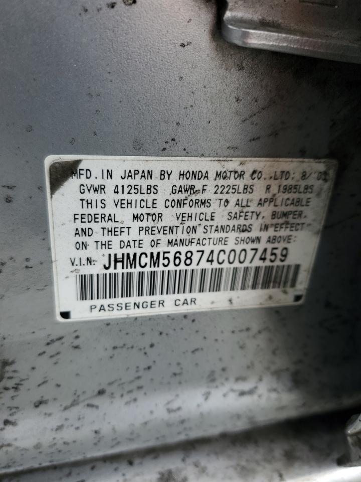 2004 Honda Accord Ex VIN: JHMCM56874C007459 Lot: 80339865