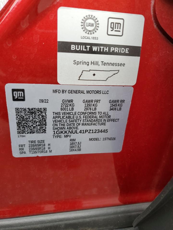 2023 GMC Acadia Slt VIN: 1GKKNUL41PZ123445 Lot: 80544195