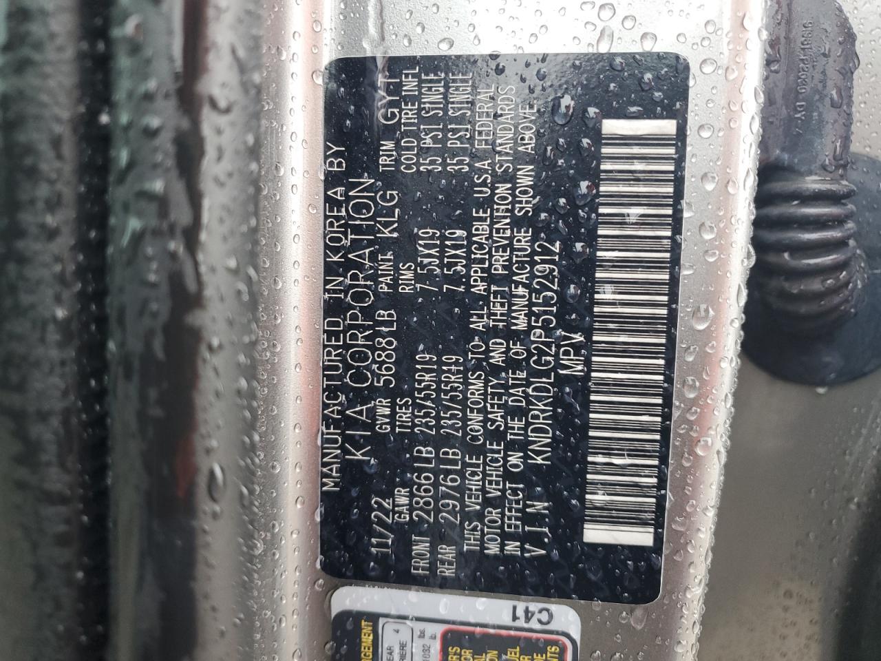 2023 Kia Sorento Sxp VIN: KNDRKDLG2P5152912 Lot: 83819175