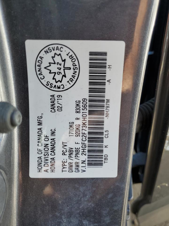 2019 Honda Civic Ex VIN: 2HGFC2F73KH015609 Lot: 81467785