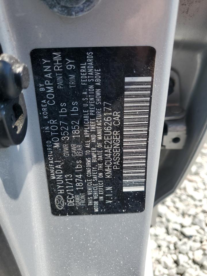 2014 Hyundai Accent Gls VIN: KMHCU4AE2EU626177 Lot: 71262475