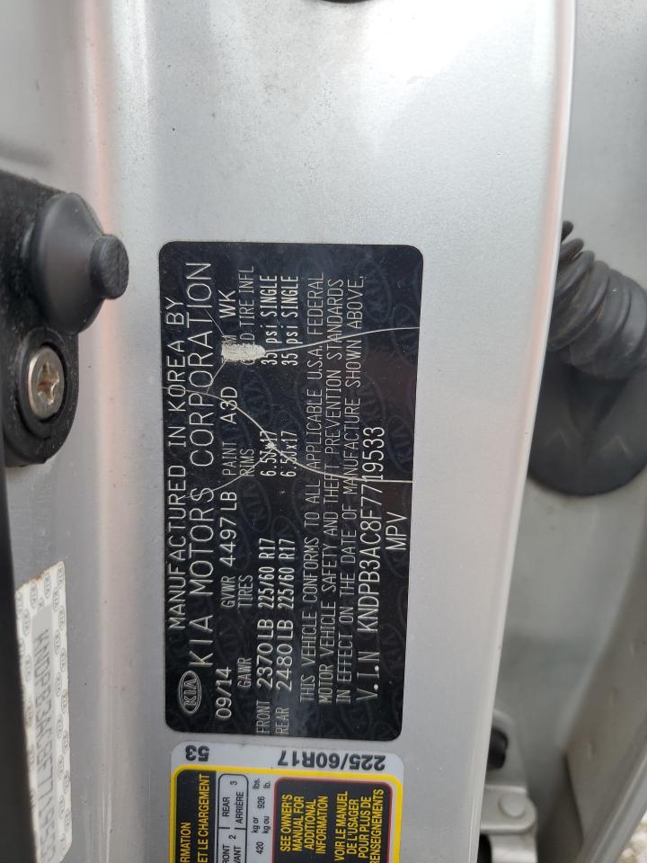 2015 Kia Sportage Lx VIN: KNDPB3AC8F7719533 Lot: 83847845