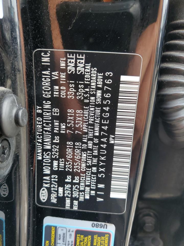 2014 Kia Sorento Ex VIN: 5XYKU4A74EG456763 Lot: 81470035