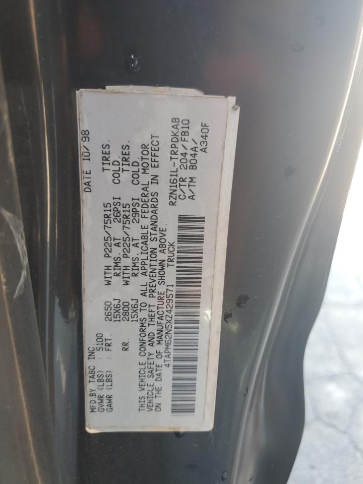 1999 Toyota Tacoma VIN: 4TAPM62N5XZ429571 Lot: 80762495