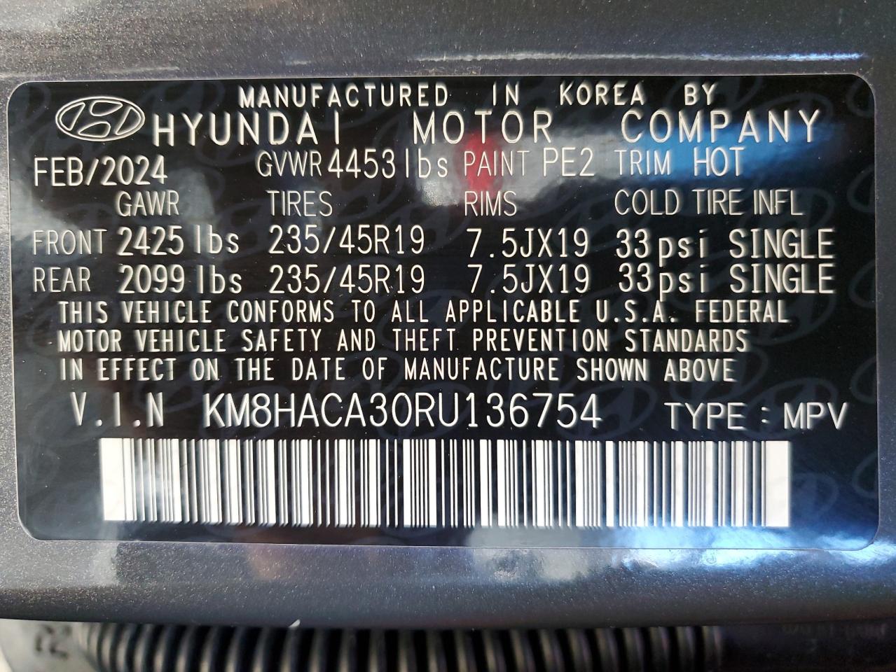 2024 Hyundai Kona N Line VIN: KM8HACA30RU136754 Lot: 81481245