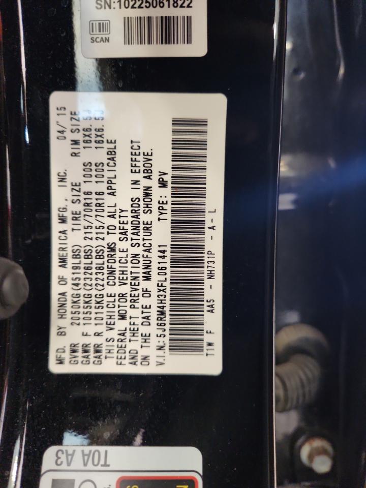 2015 Honda Cr-V Lx VIN: 5J6RM4H3XFL061441 Lot: 81279015