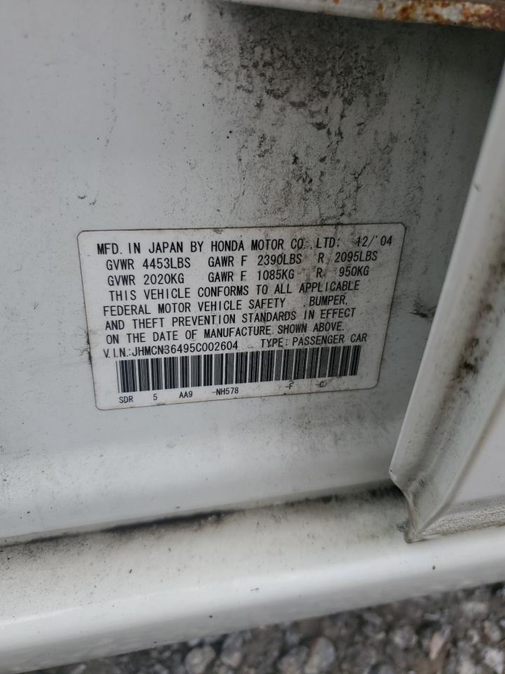 2005 Honda Accord Hybrid VIN: JHMCN36495C002604 Lot: 72015695
