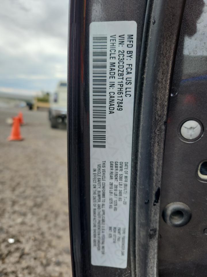 2023 Dodge Challenger R/T VIN: 2C3CDZBT1PH617849 Lot: 71267095