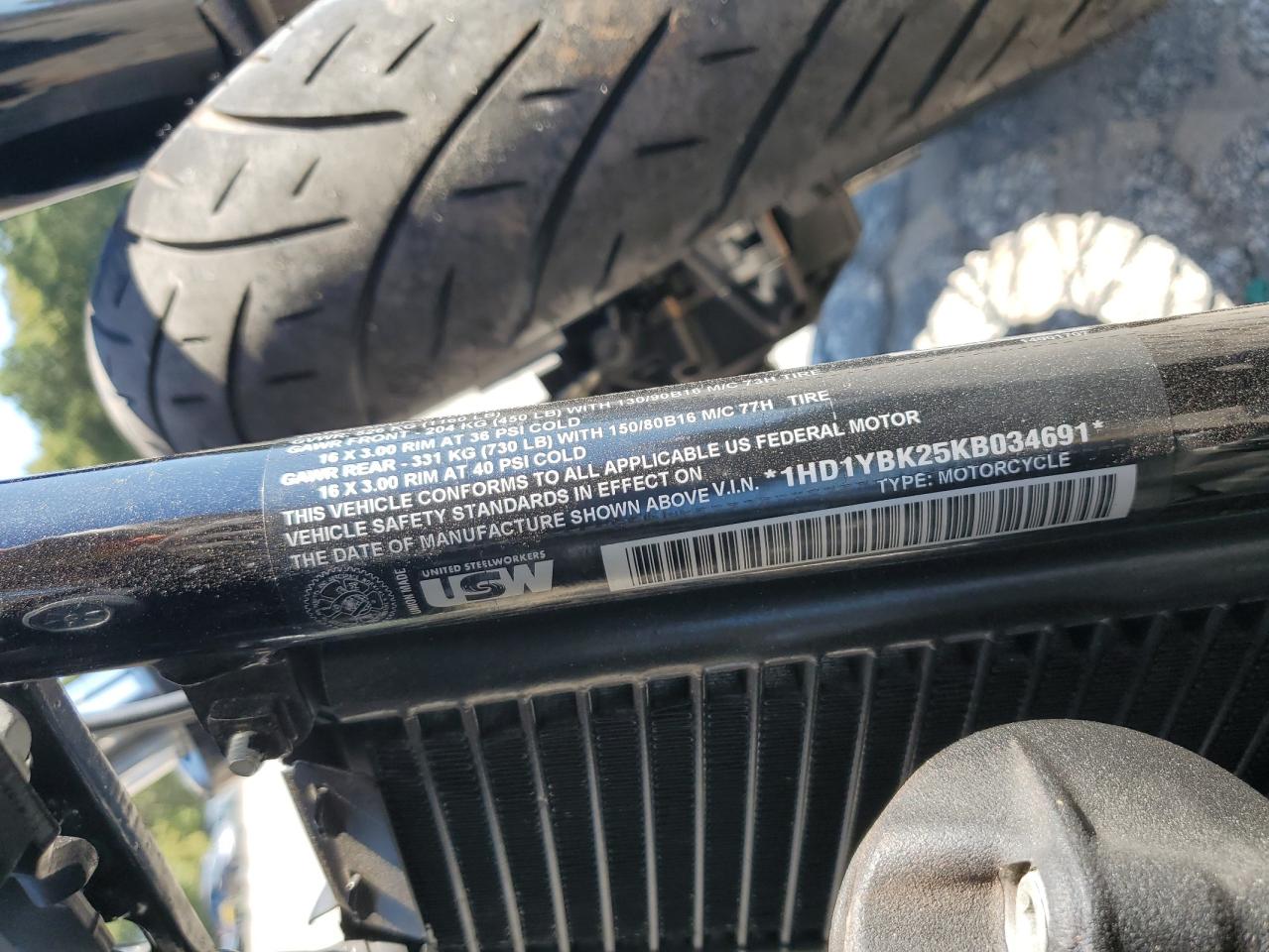 2019 Harley-Davidson Flhcs VIN: 1HD1YBK25KB034691 Lot: 71841145