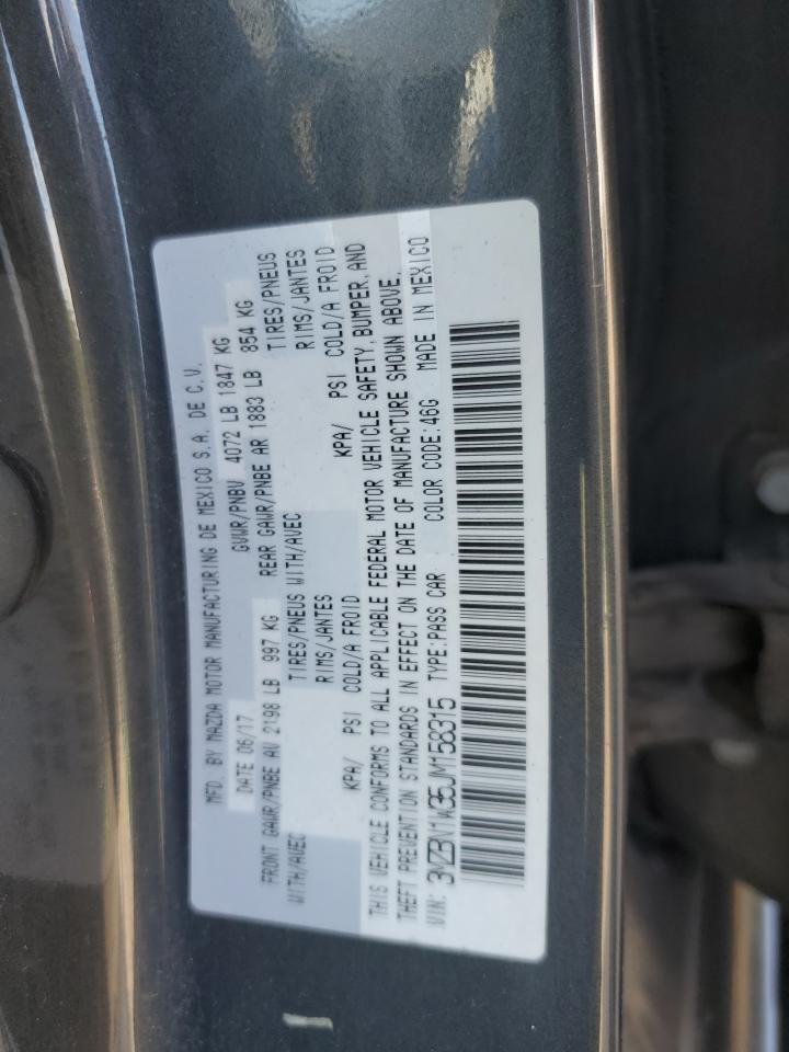 2018 Mazda 3 Grand Touring VIN: 3MZBN1W35JM158315 Lot: 81801815