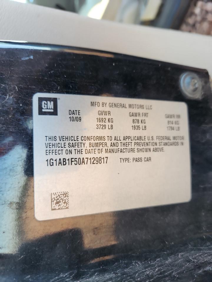 2010 Chevrolet Cobalt Ls VIN: 1G1AB1F50A7129817 Lot: 83760935