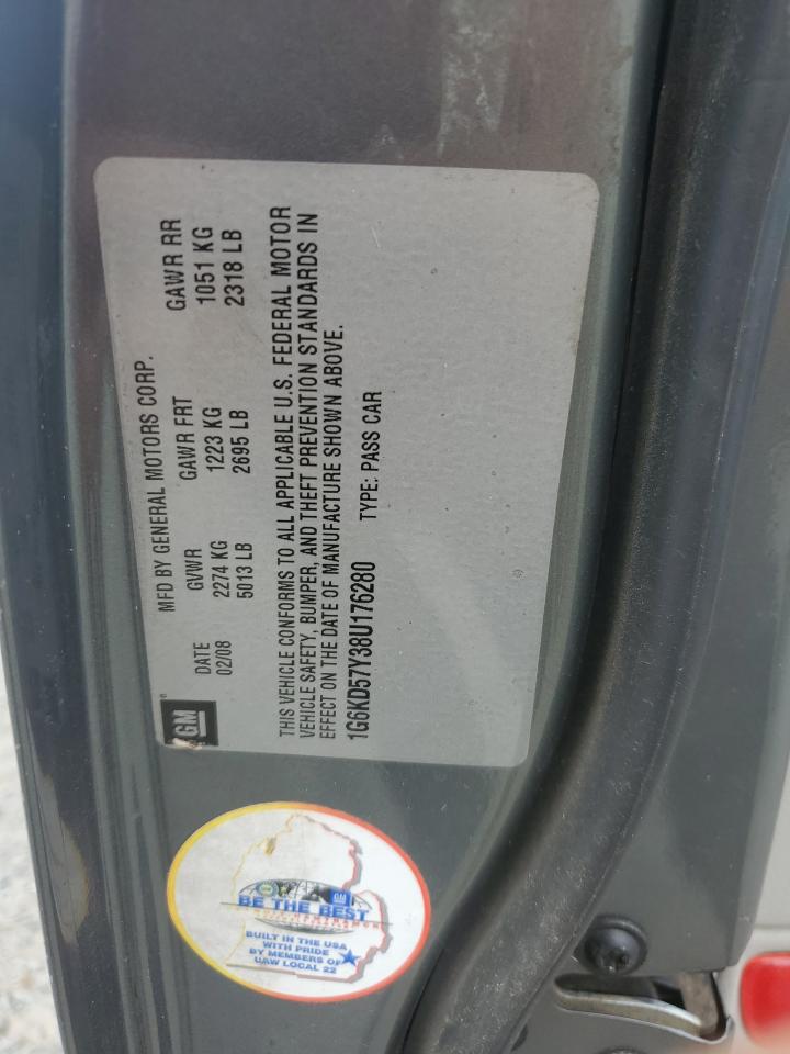 2008 Cadillac Dts VIN: 1G6KD57Y38U176280 Lot: 80155905