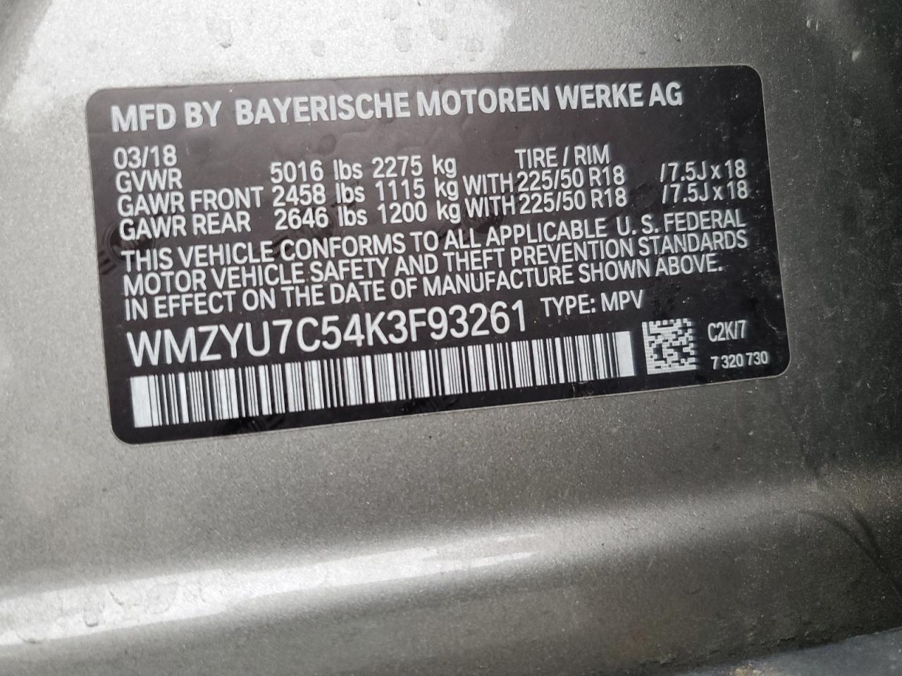 2019 Mini Cooper S E Countryman All4 VIN: WMZYU7C54K3F93261 Lot: 83818555