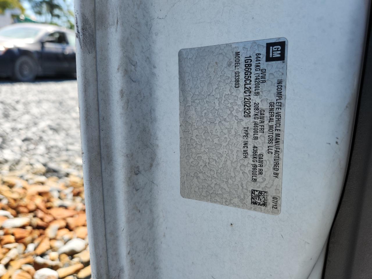 2012 Chevrolet Express G4500 VIN: 1GB6G5CL2C1202320 Lot: 80097465