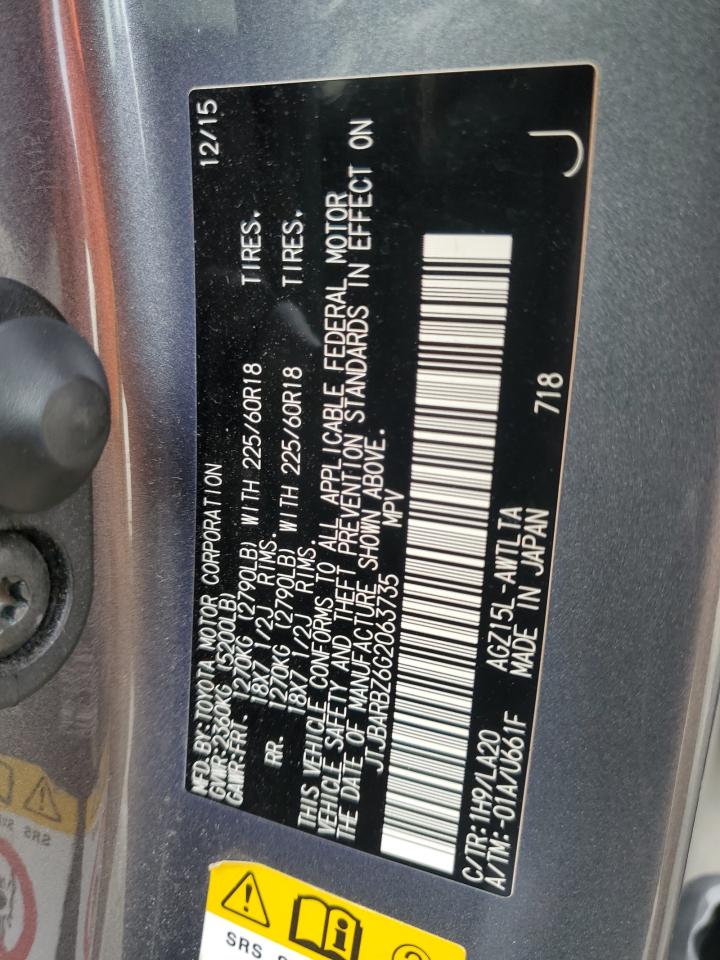 2016 Lexus Nx 200T Base VIN: JTJBARBZ6G2063735 Lot: 81381155