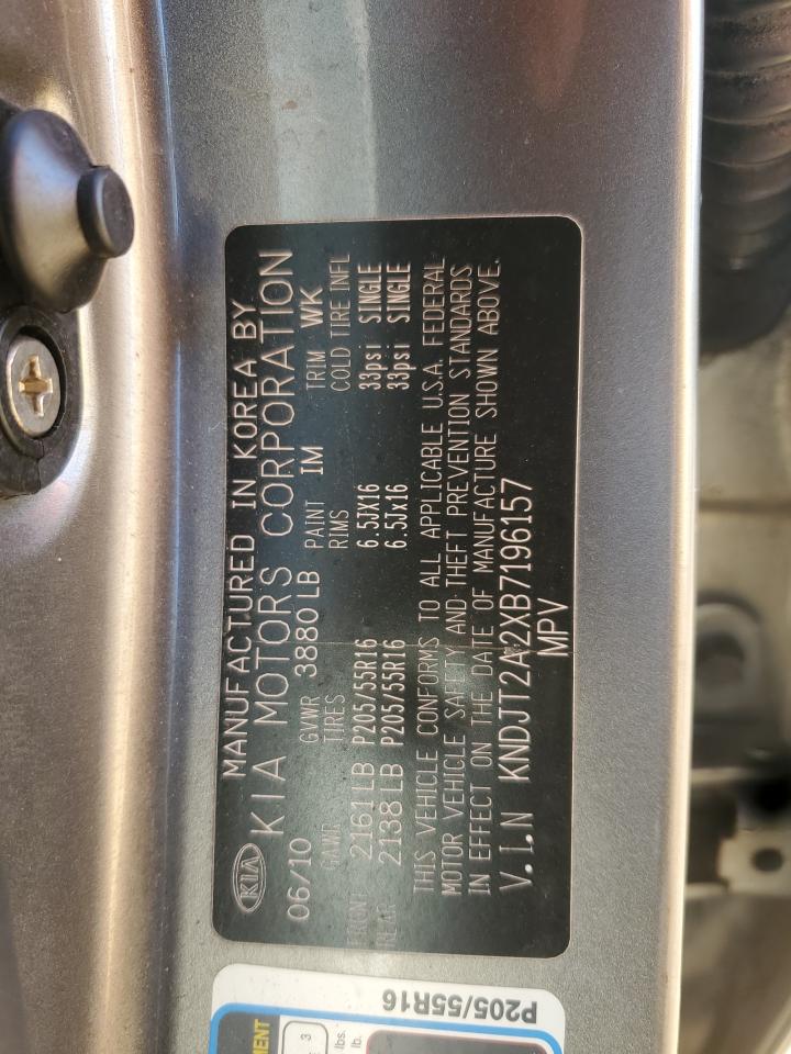 2011 Kia Soul + VIN: KNDJT2A2XB7196157 Lot: 84266635