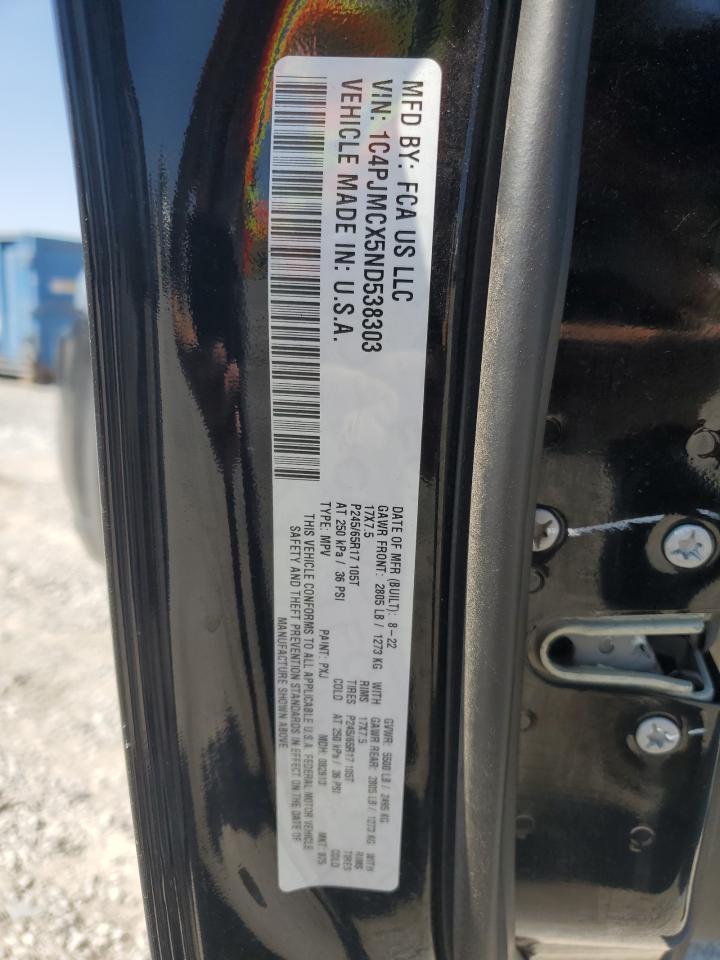 2022 Jeep Cherokee Latitude VIN: 1C4PJMCX5ND538303 Lot: 80942955