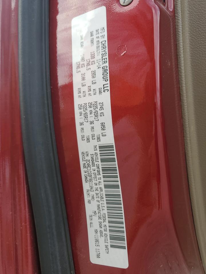 2015 Chrysler Town & Country Touring L VIN: 2C4RC1CG9FR611043 Lot: 71925485