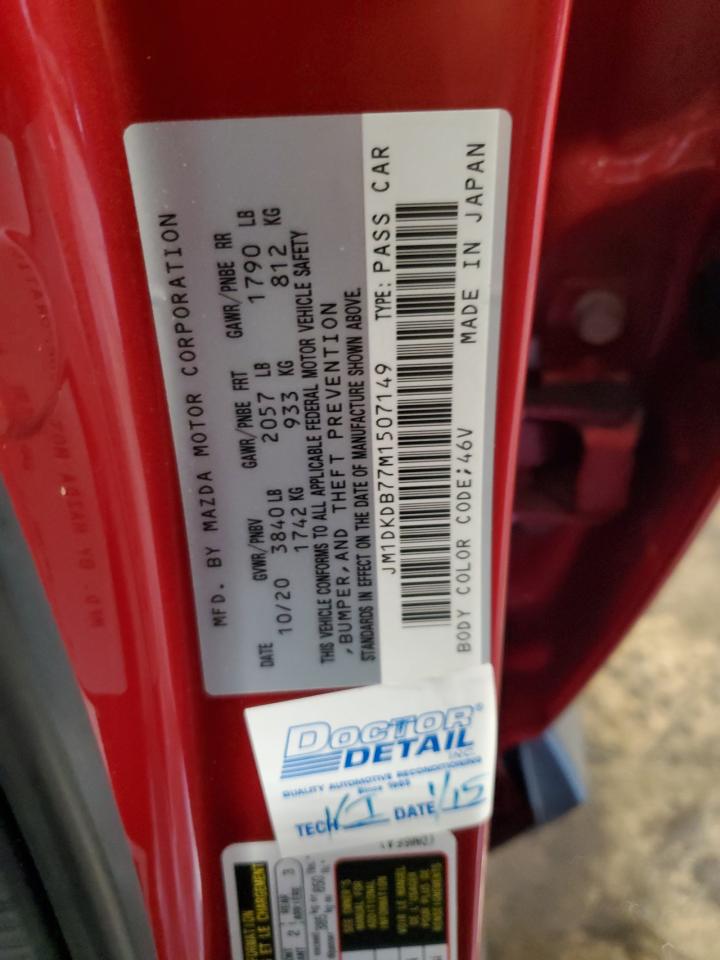 2021 Mazda Cx-3 Sport VIN: JM1DKDB77M1507149 Lot: 71154675