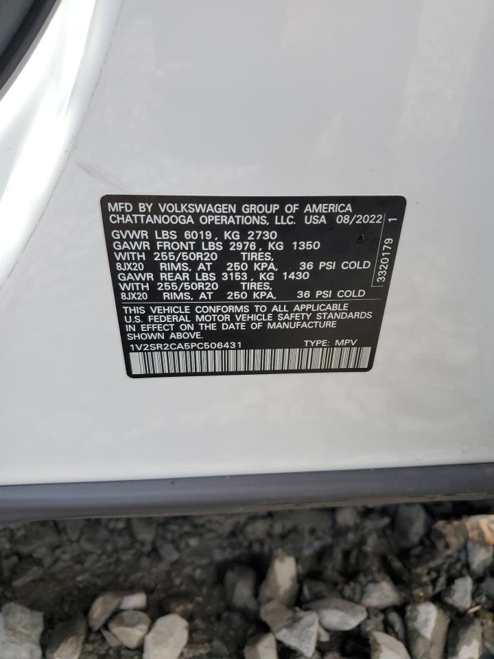 2023 Volkswagen Atlas Sel R-Line VIN: 1V2SR2CA5PC506431 Lot: 71851635