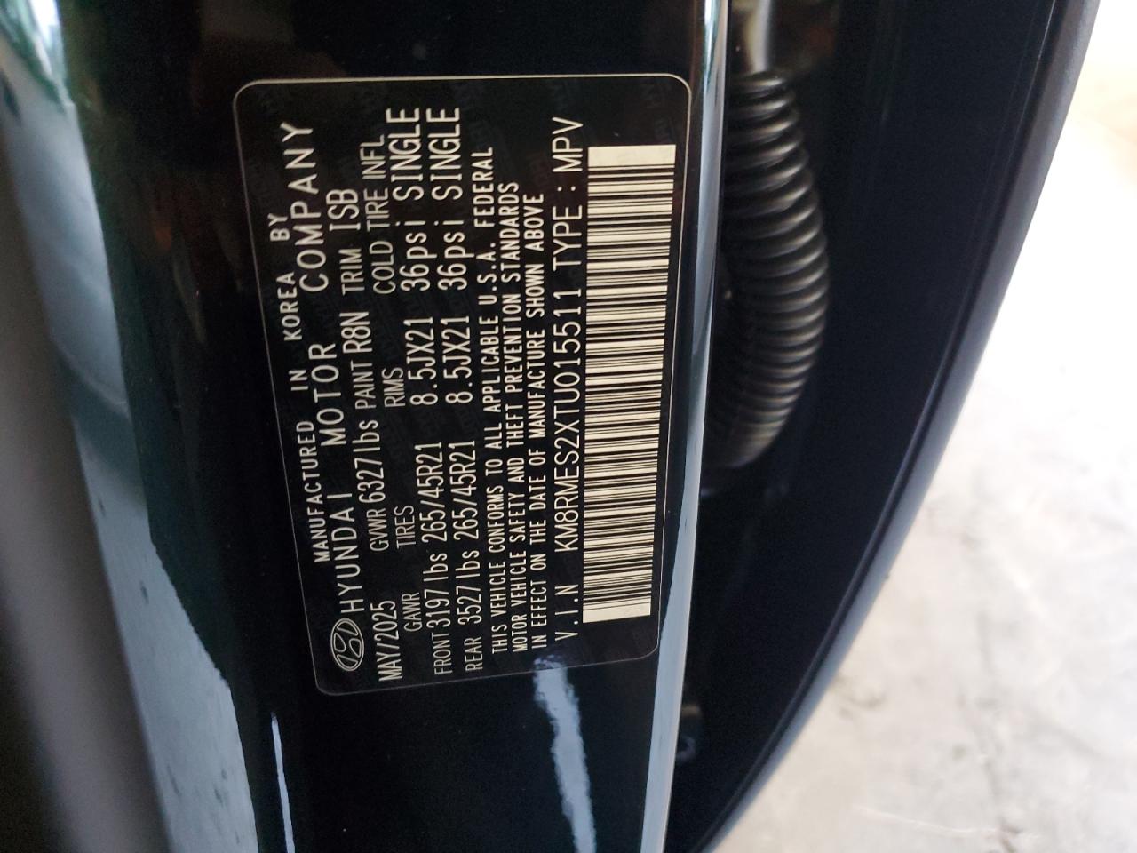 2026 Hyundai Palisade Calligraphy VIN: KM8RMES2XTU015511 Lot: 71515125